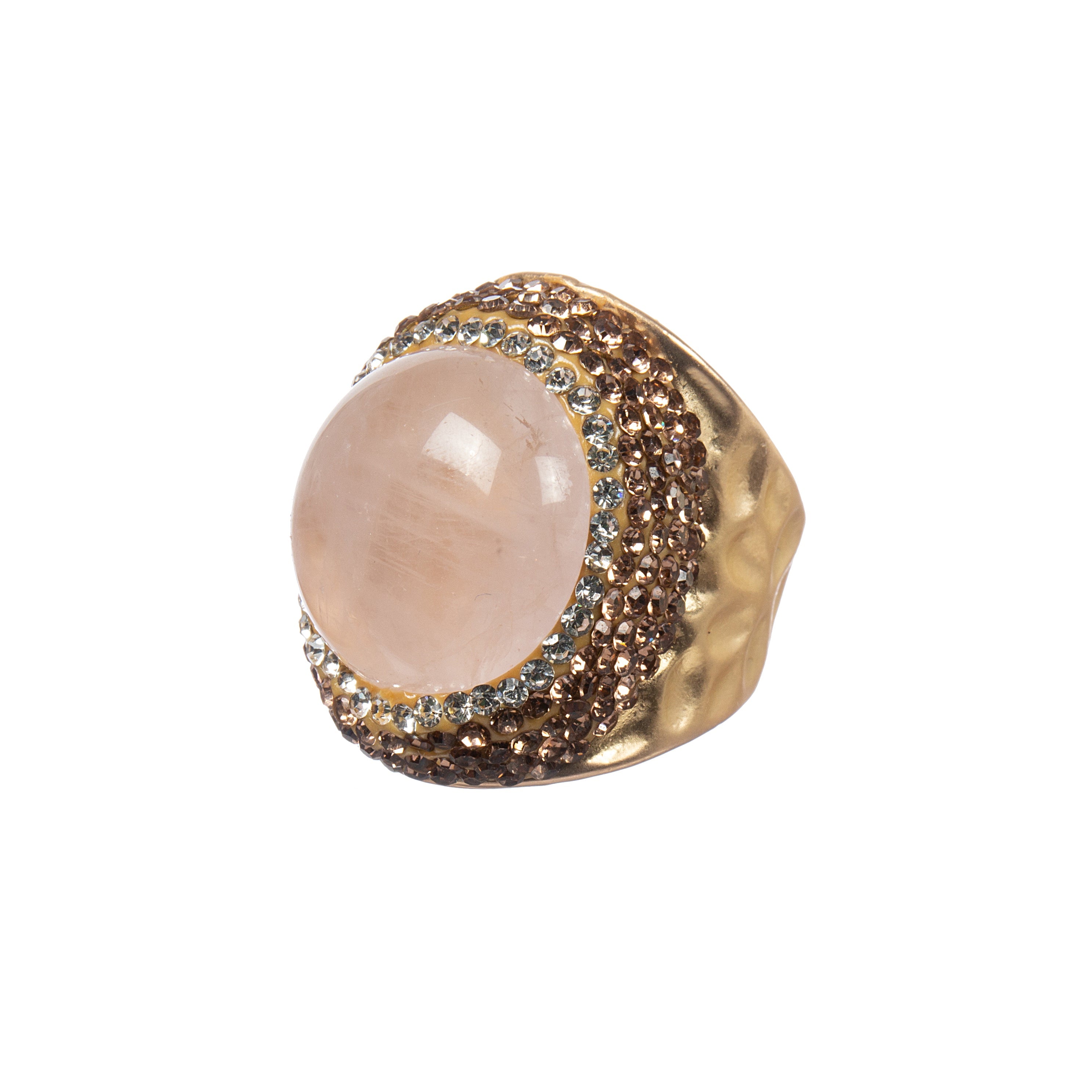 Rose Quartz Pavé Cocktail Ring R2807