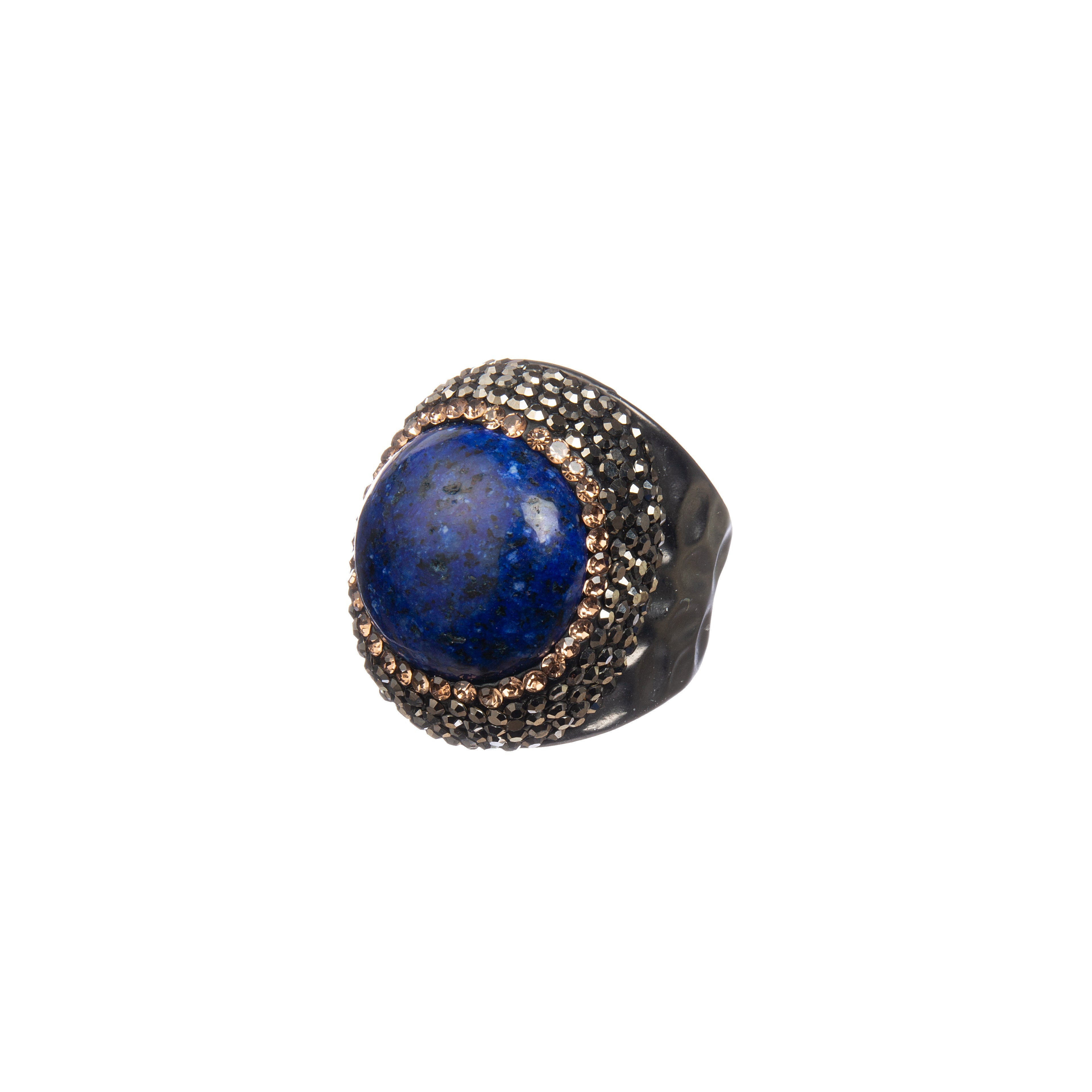 Colored Lapis Pavé Cocktail Ring R2808