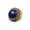 Colored Lapis Pavé Cocktail Ring R2808