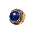 Colored Lapis Pavé Cocktail Ring R2808