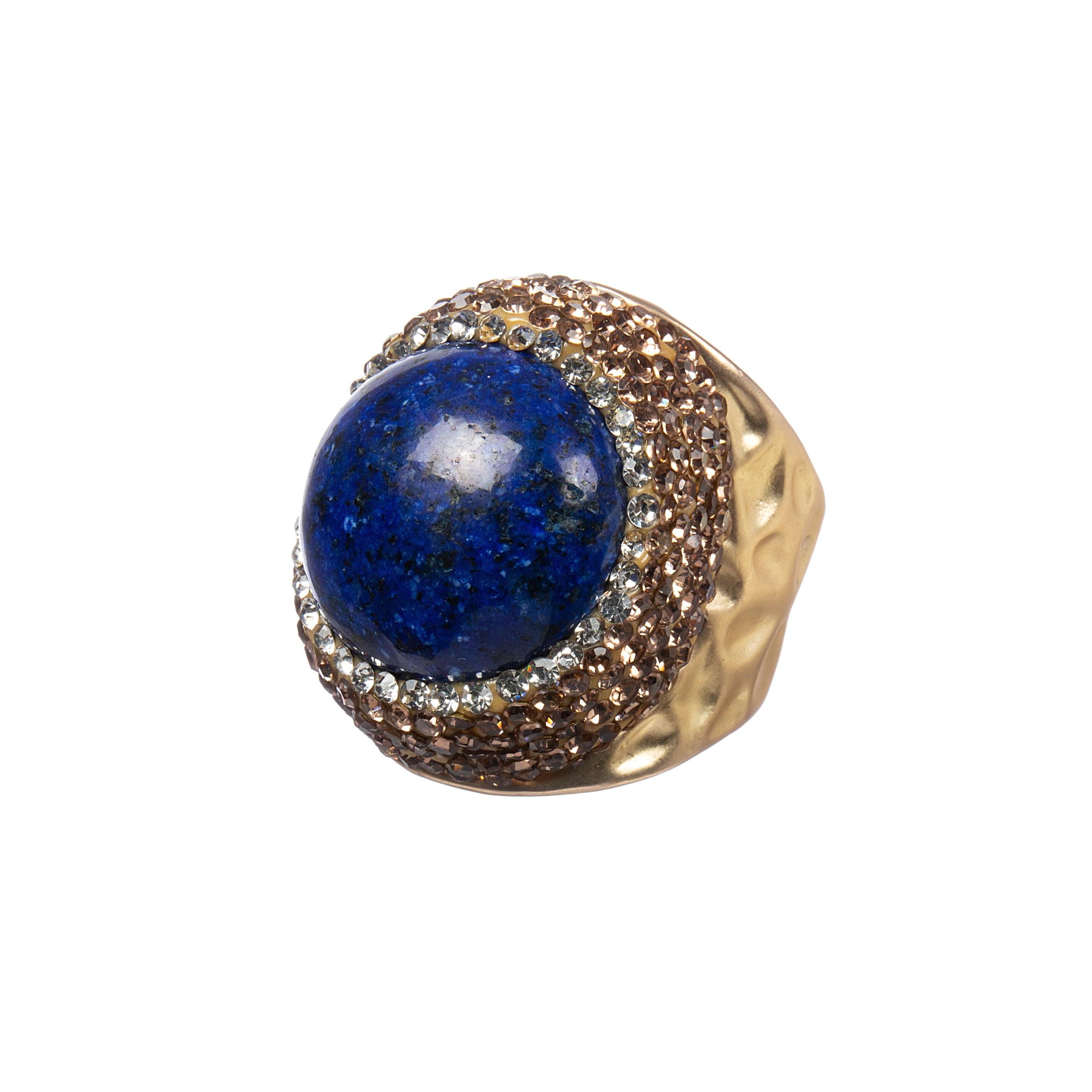 Colored Lapis Pavé Cocktail Ring R2808