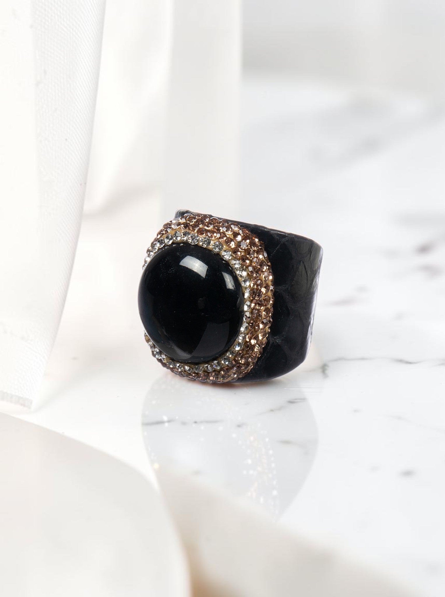 Onyx Pavé Cocktail Ring R2809