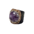 Amethyst Pavé Cocktail Ring R2810