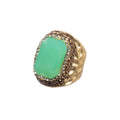 Rectangular Crystal Pavé Cocktail Ring R2814 - Gold - view 4