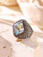 Rhombus Crystal Pavé Cocktail Ring R2816