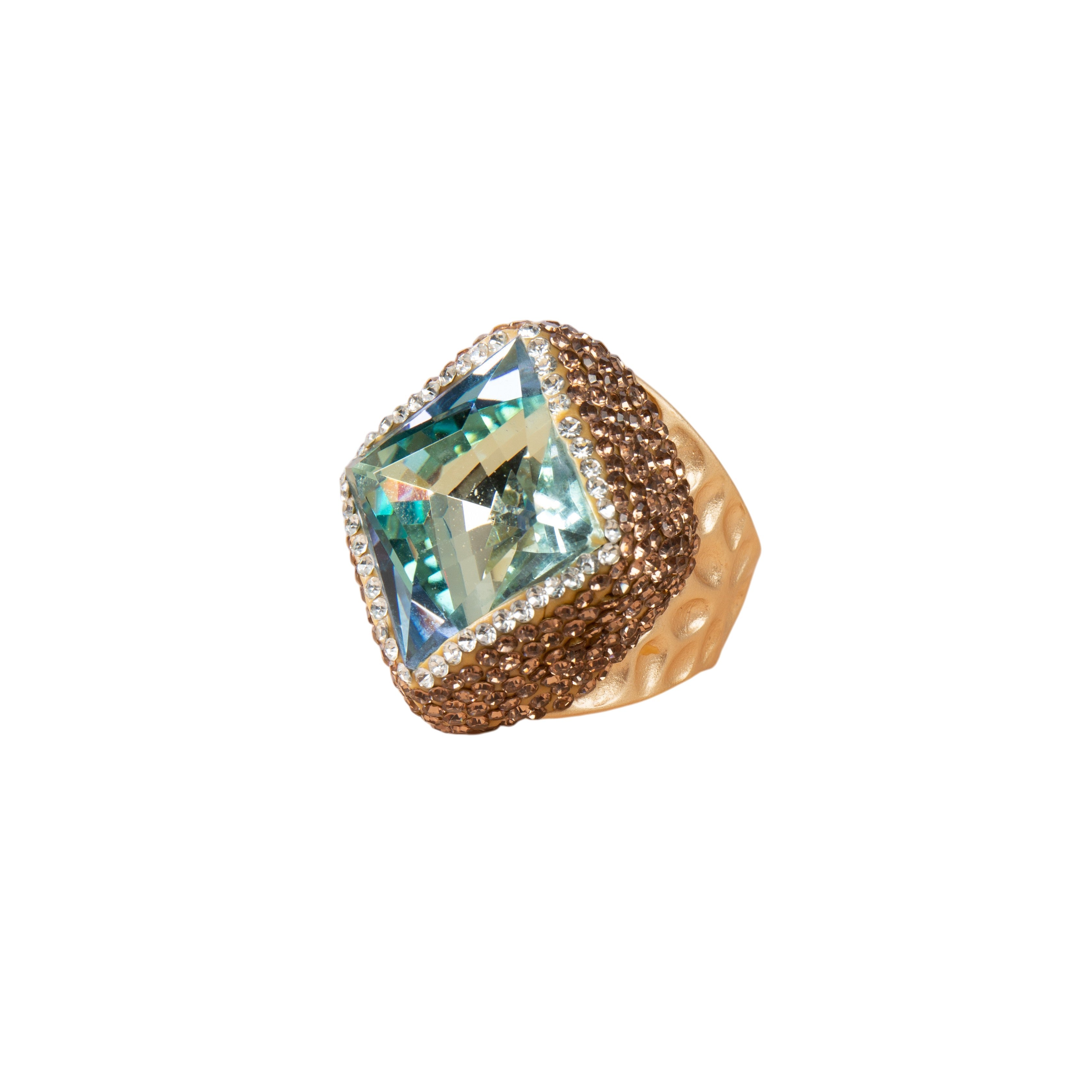 Rhombus Crystal Pavé Cocktail Ring R2816