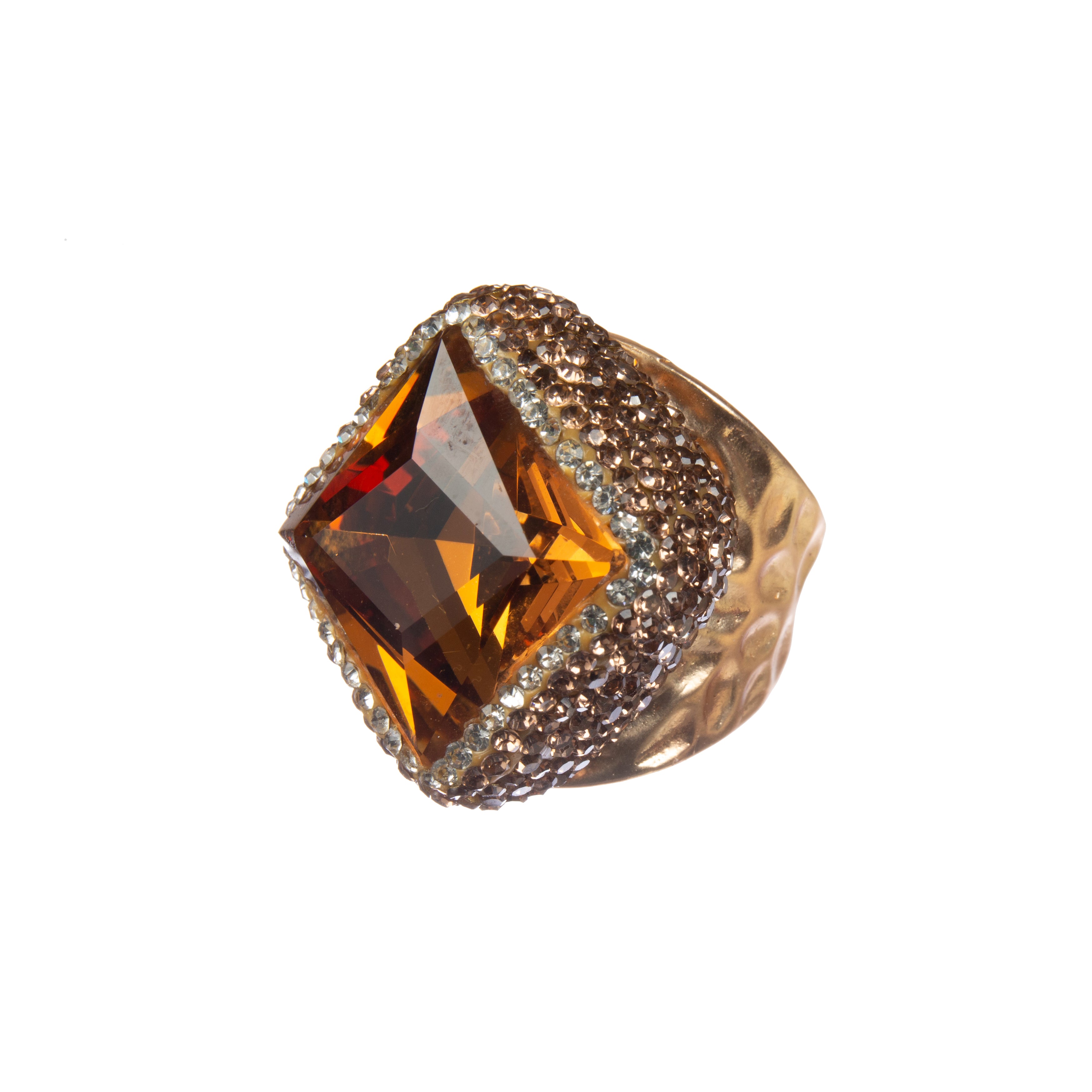 Rhombus Crystal Pavé Cocktail Ring R2816