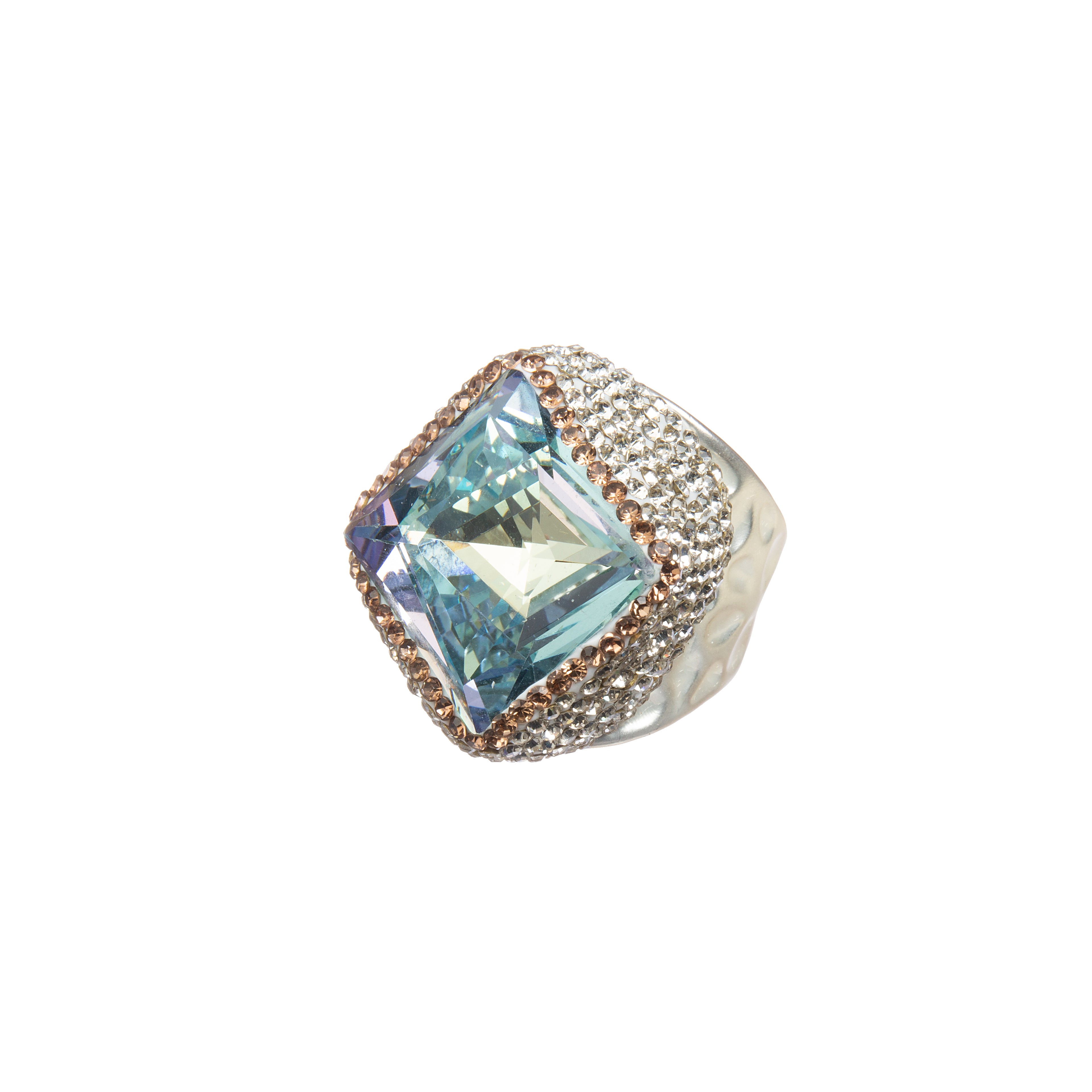 Rhombus Crystal Pavé Cocktail Ring R2816