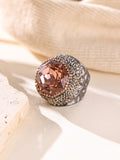 Round Crystal Pavé Cocktail Ring R2818