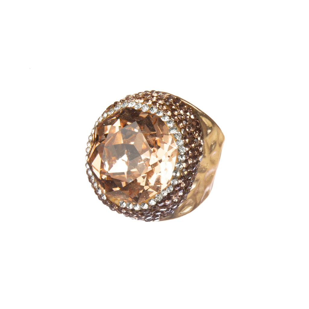 Round Crystal Pavé Cocktail Ring R2818
