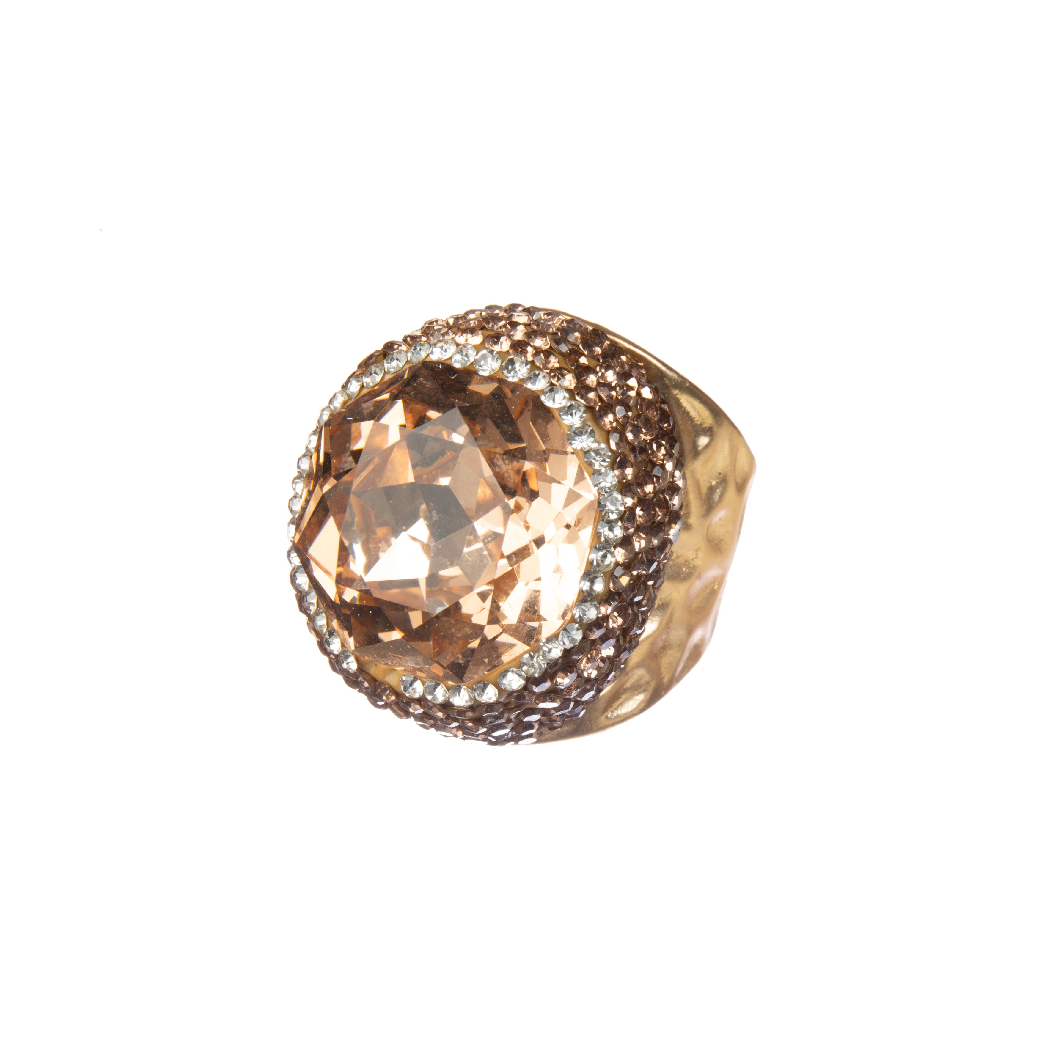 Round Crystal Pavé Cocktail Ring R2818