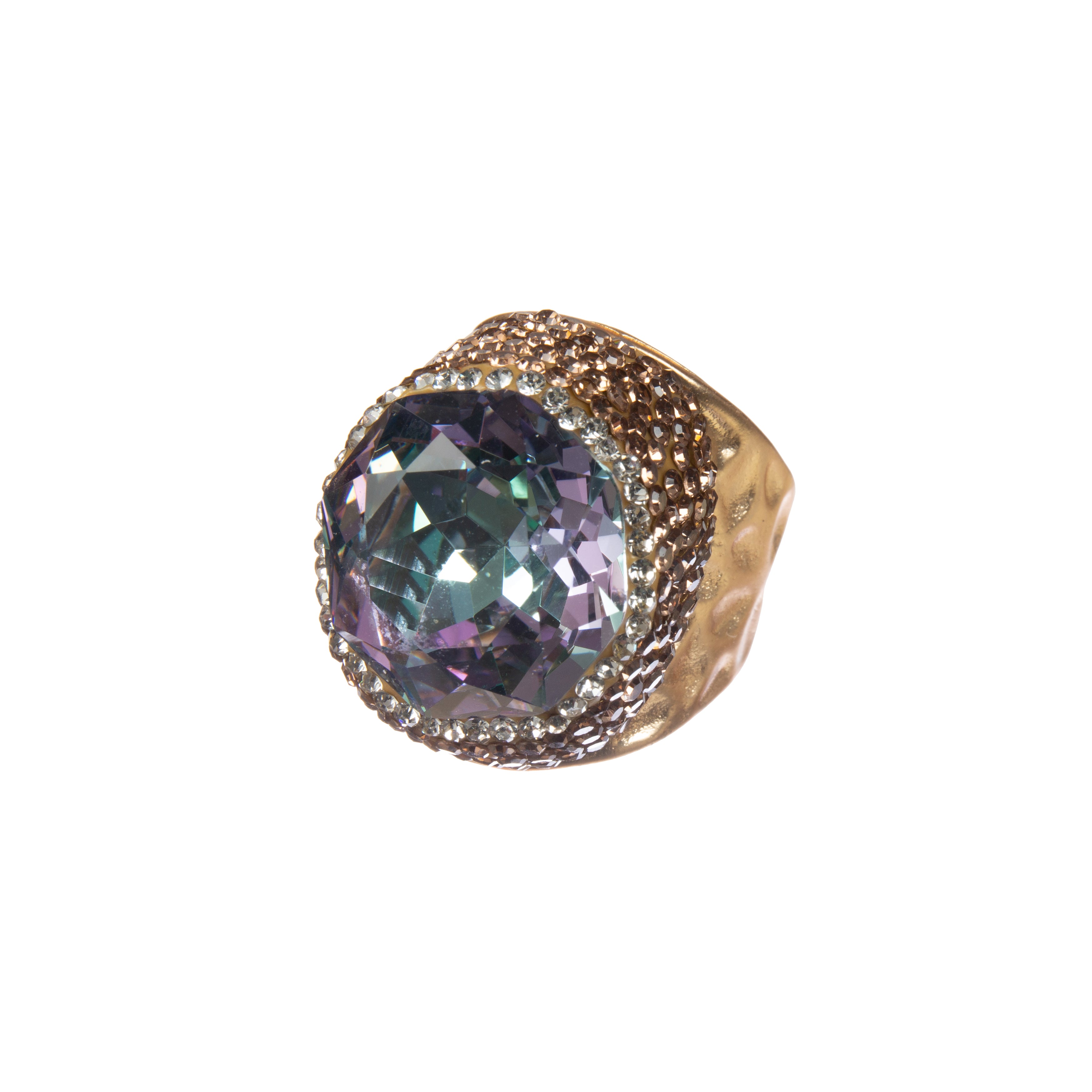 Round Crystal Pavé Cocktail Ring R2818