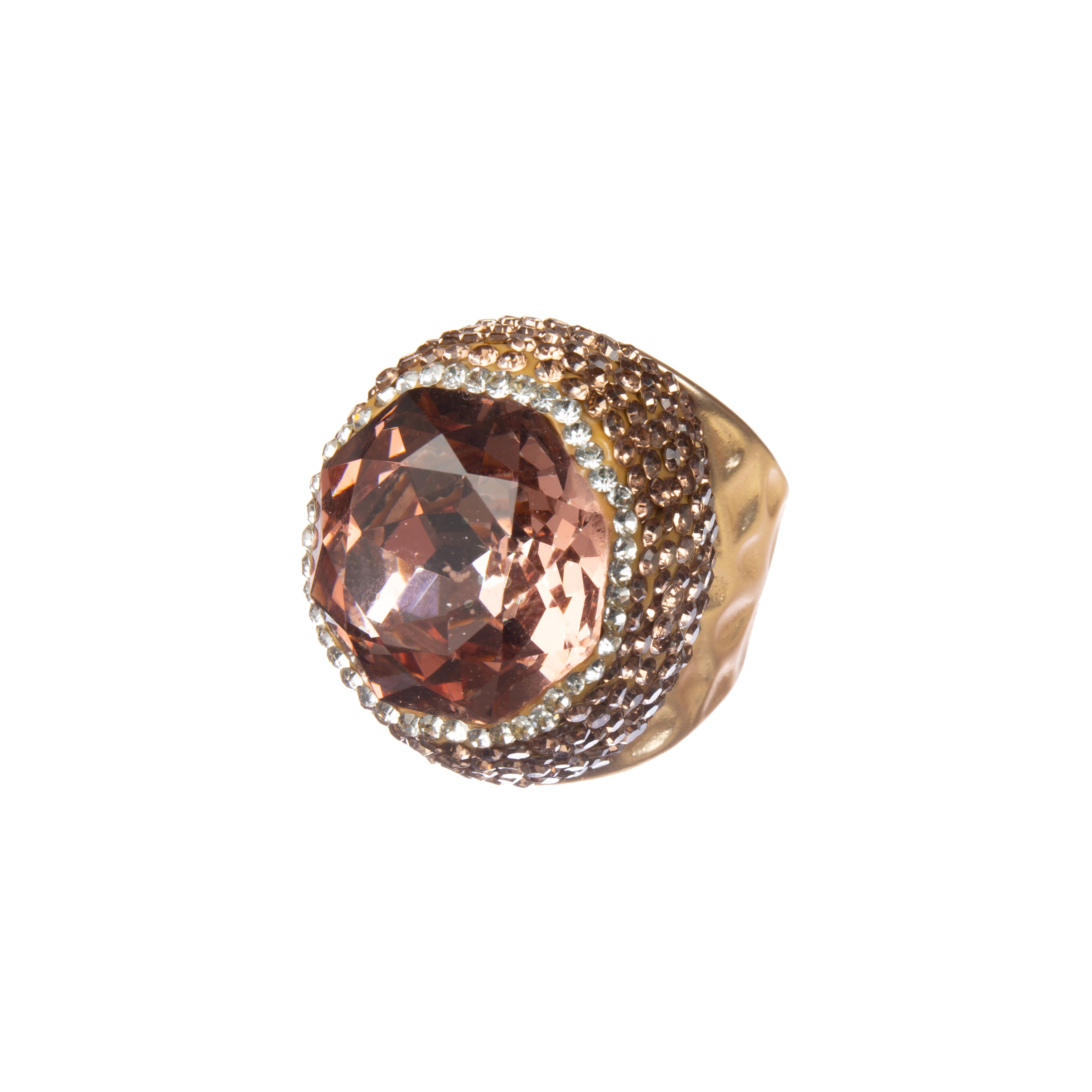 Round Crystal Pavé Cocktail Ring R2818