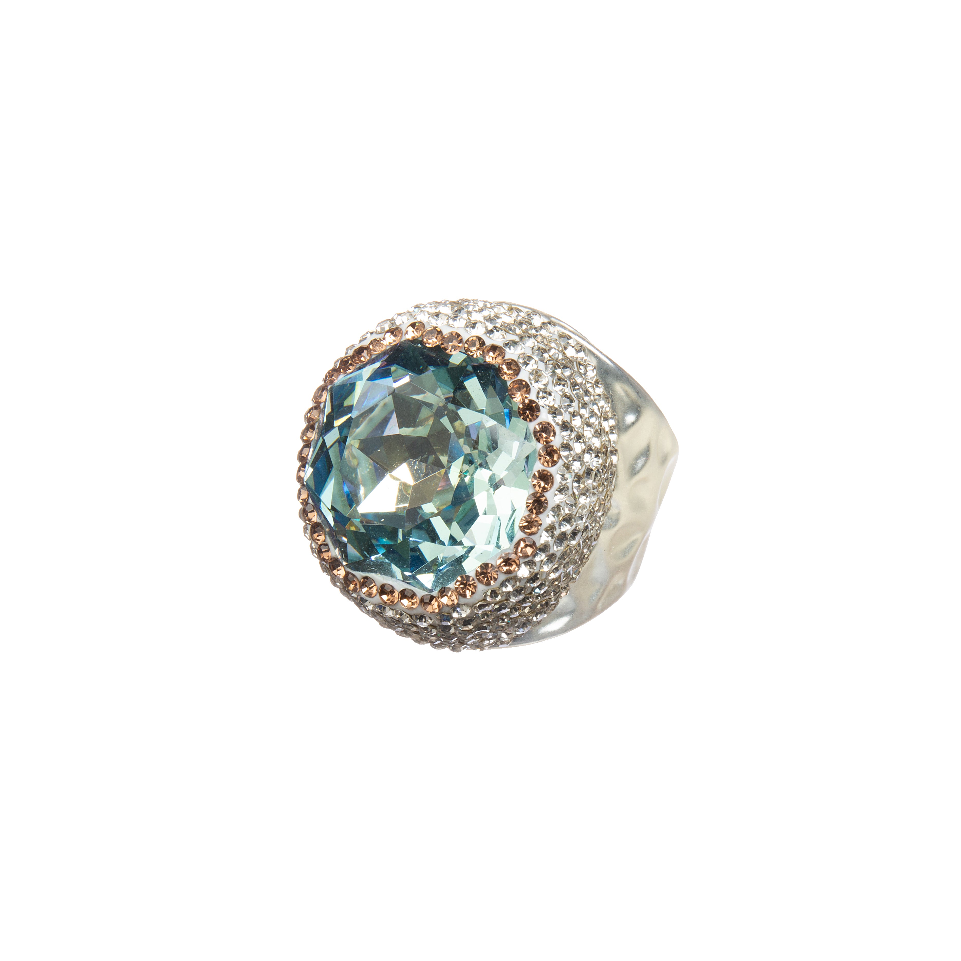 Round Crystal Pavé Cocktail Ring R2818
