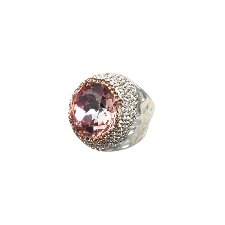 Round Crystal Pavé Cocktail Ring R2818
