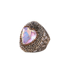 Crystal Heart Pavé Cocktail Ring R2819