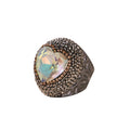 Crystal Heart Pavé Cocktail Ring R2819