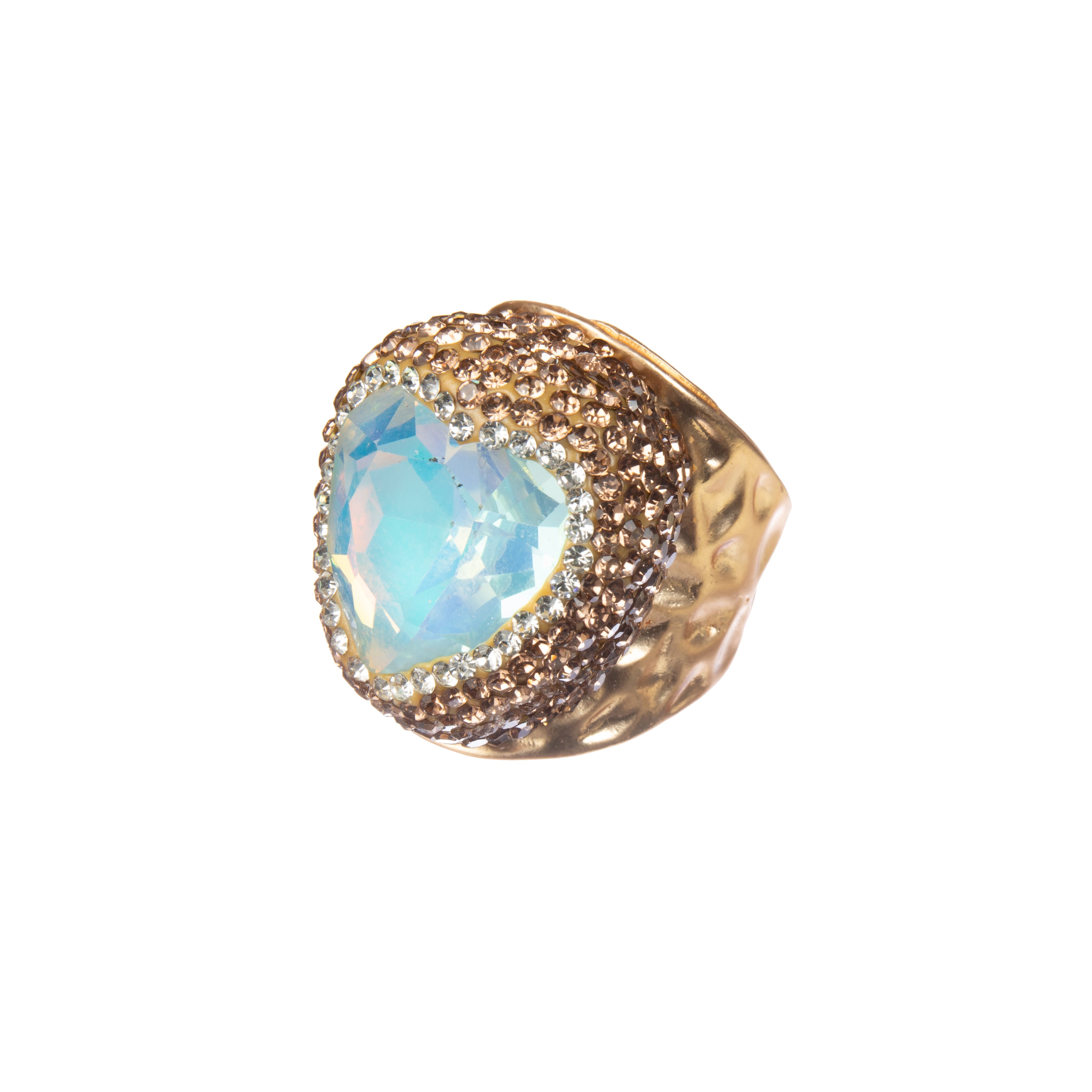 Crystal Heart Pavé Cocktail Ring R2819