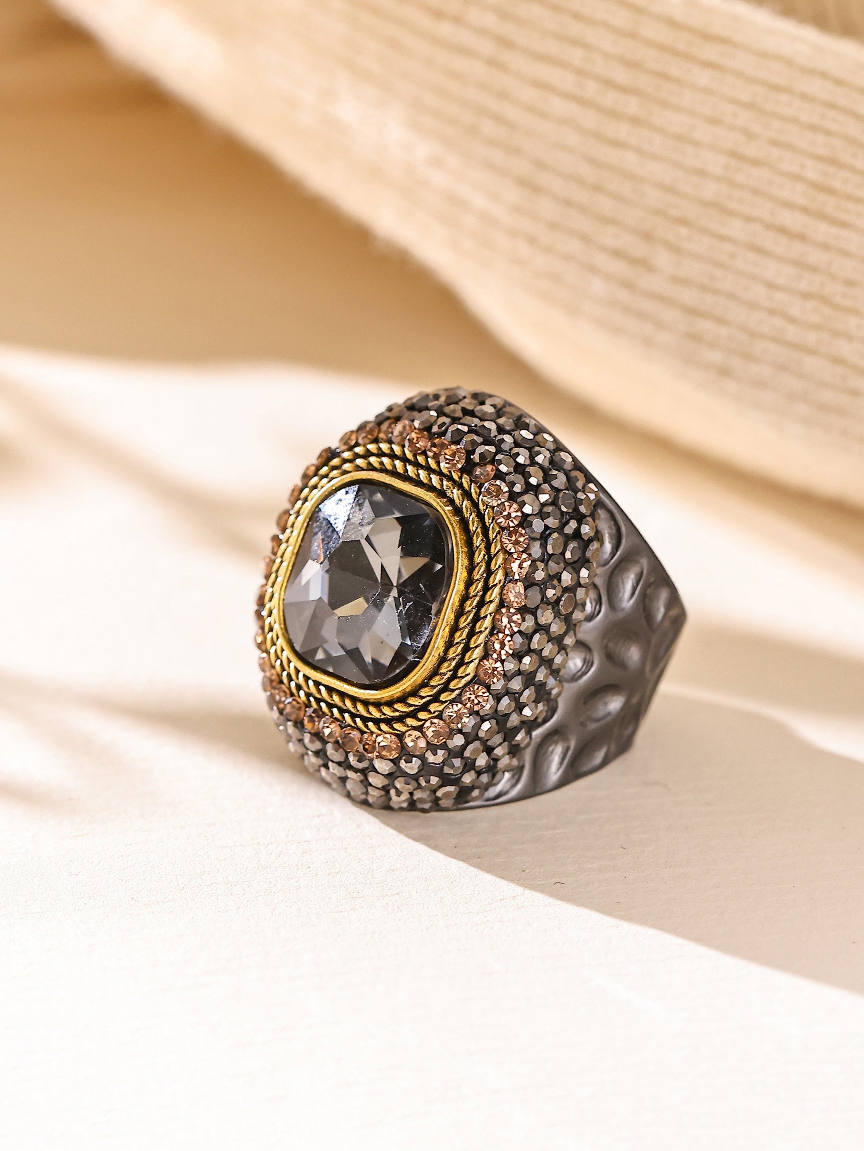 Crystal Pavé Cocktail Ring R2821