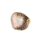 Crystal Heart Pavé Cocktail Ring R2823