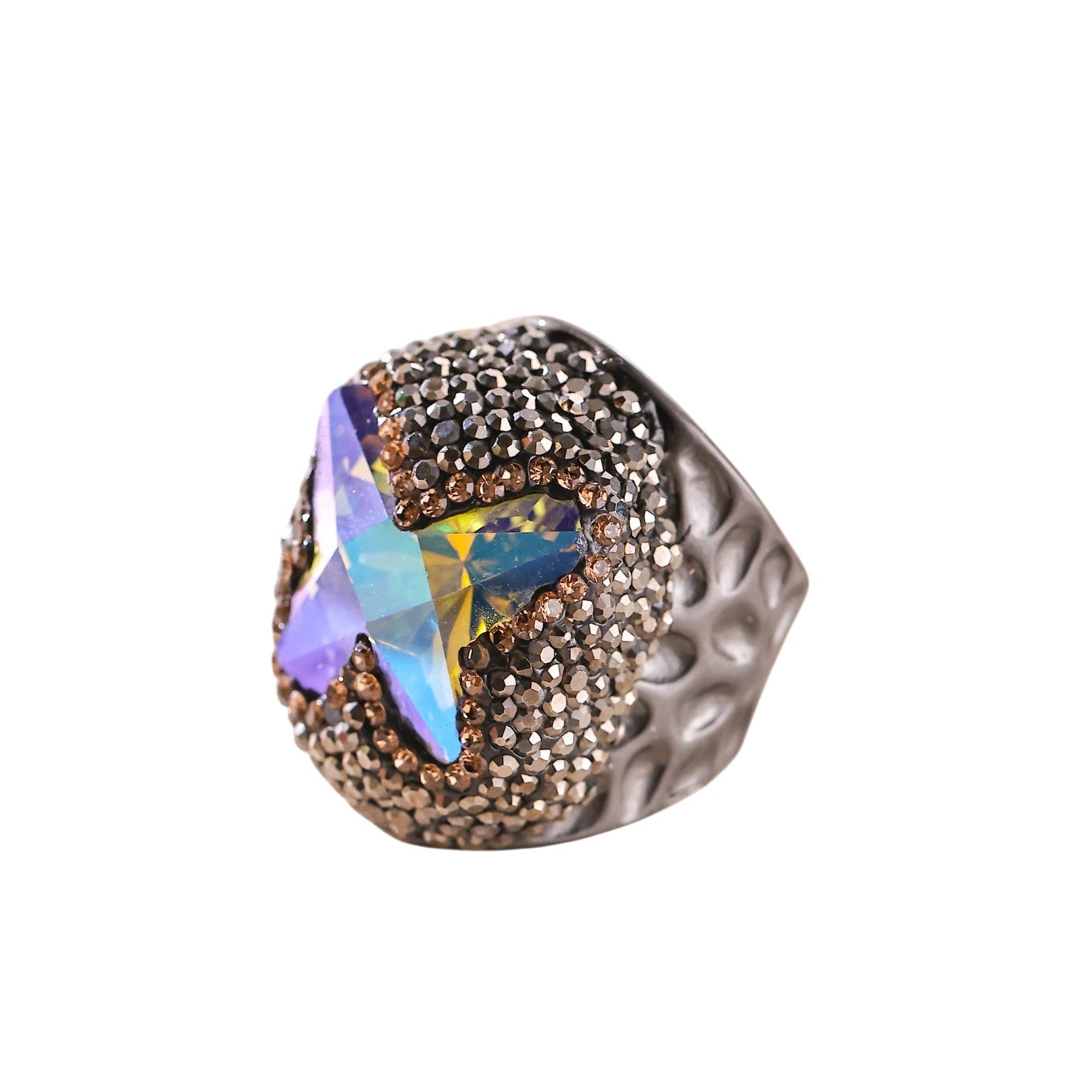 Crystal Butterfly Pavé Cocktail Ring R2824