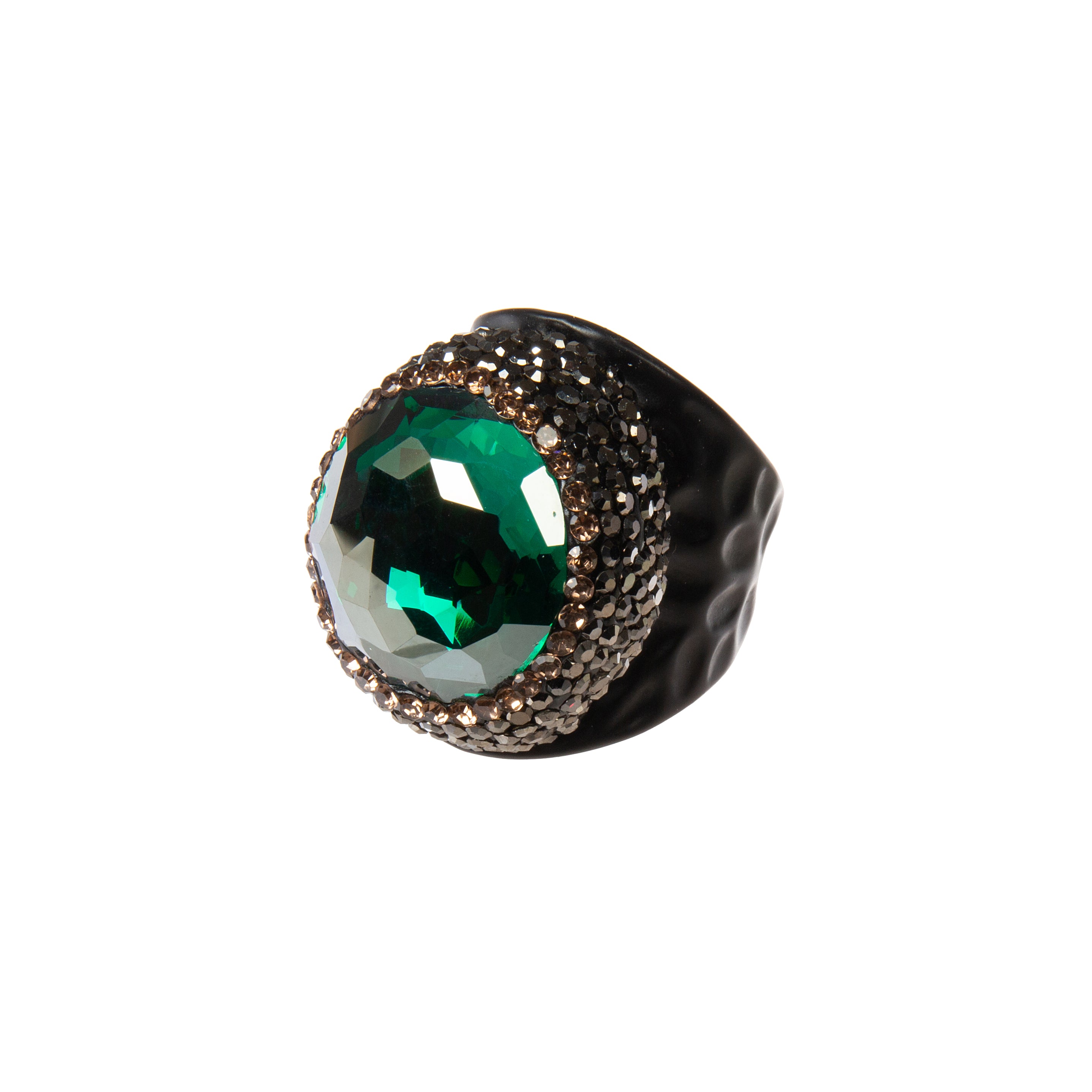 Round Crystal Pavé Cocktail Ring R2825
