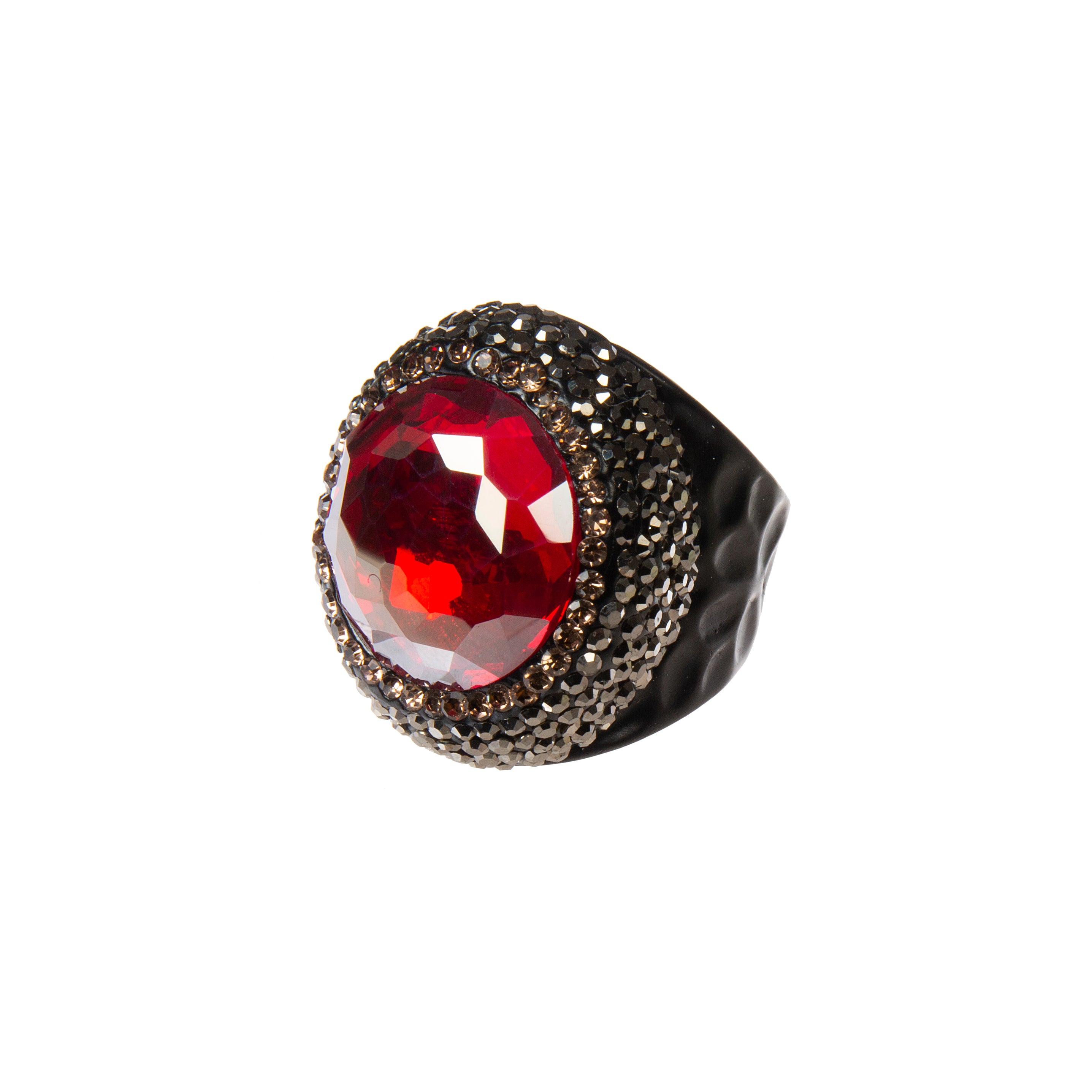 Round Crystal Pavé Cocktail Ring R2825
