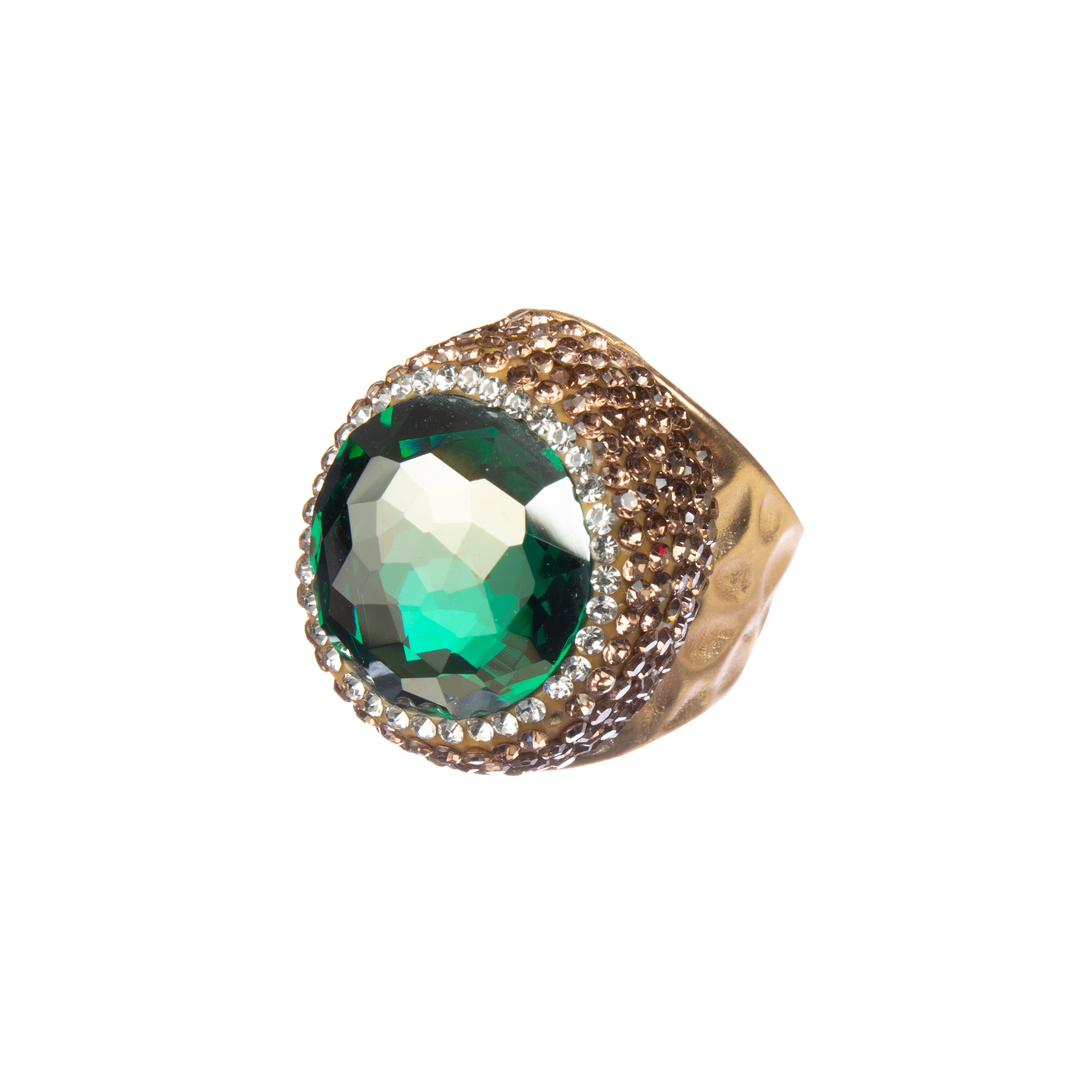 Round Crystal Pavé Cocktail Ring R2825
