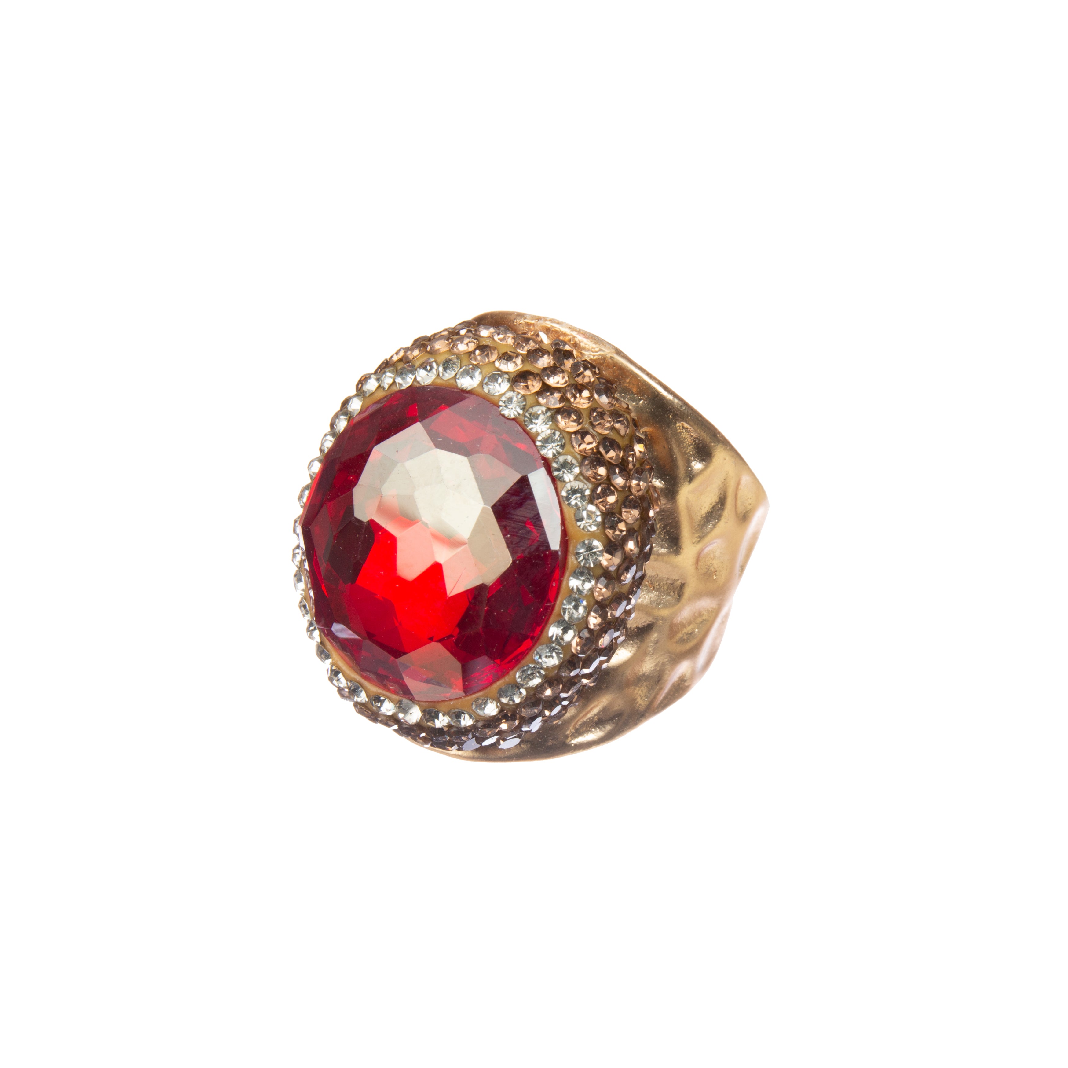 Round Crystal Pavé Cocktail Ring R2825