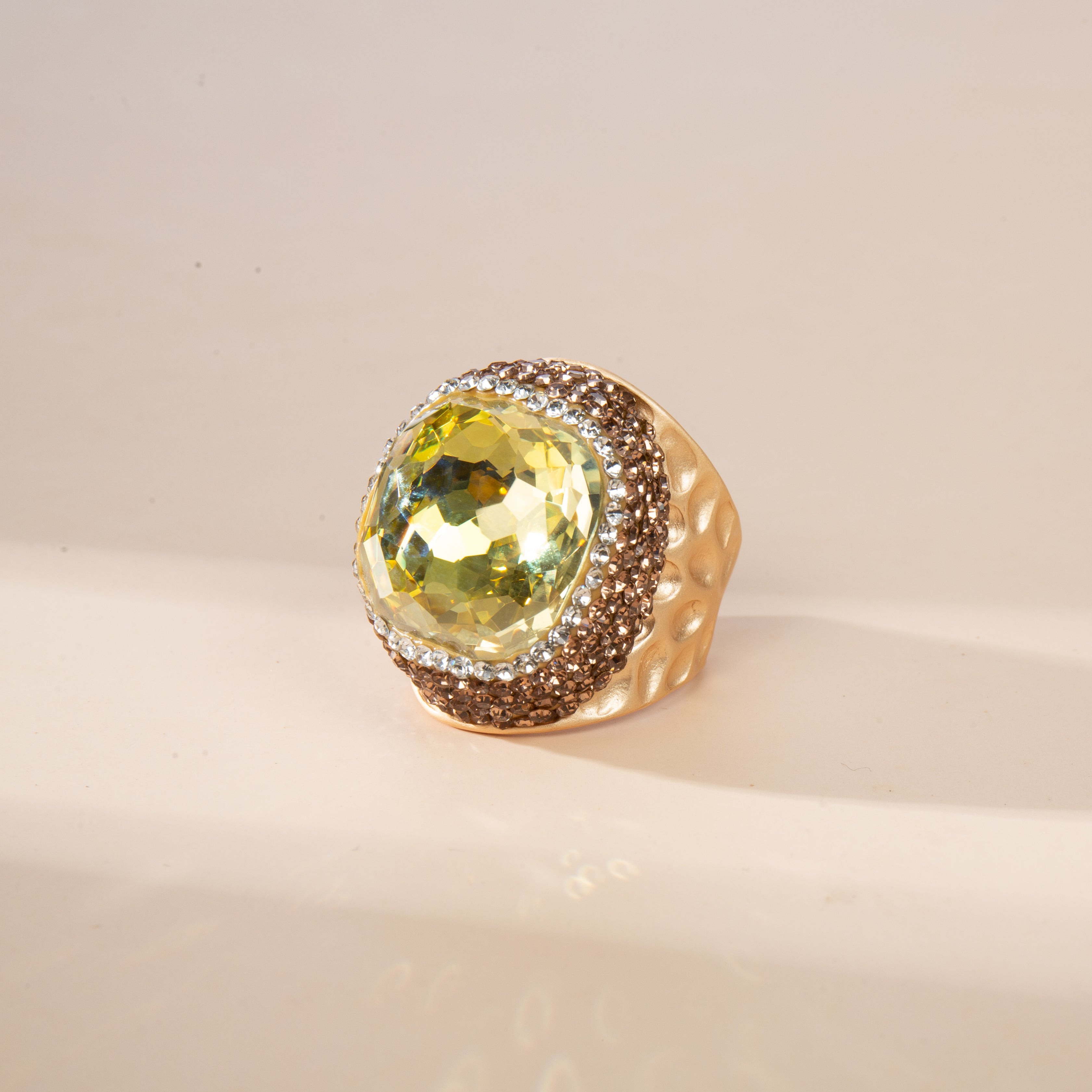 Crystal Pavé Cocktail Ring R2827