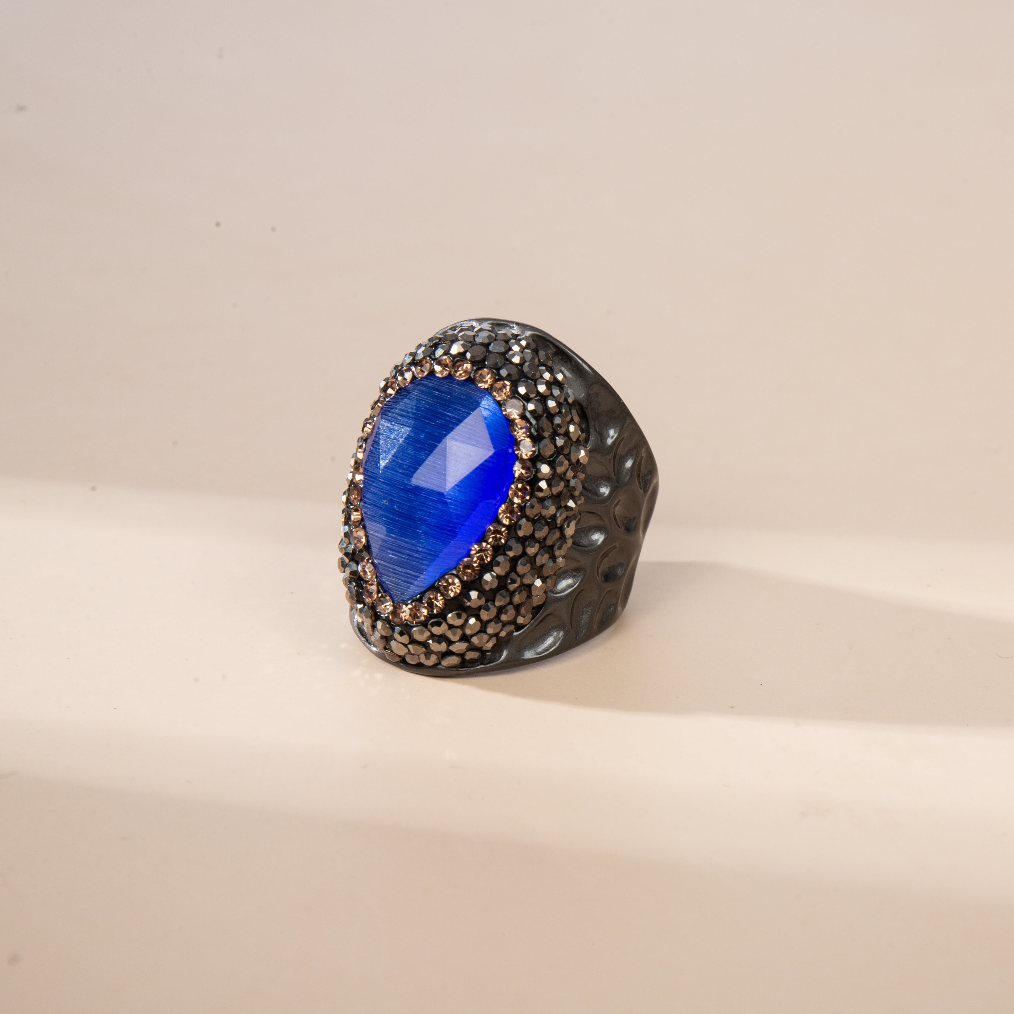 Cymophane Rhinestone Pavé Cocktail Ring R2838