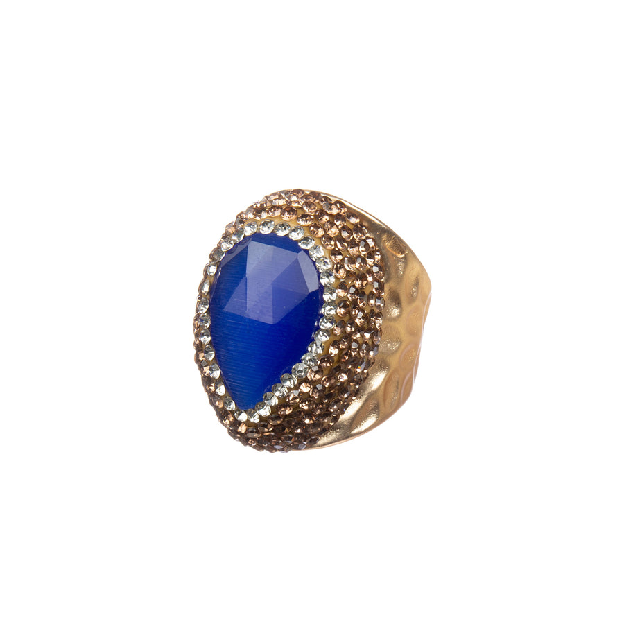 Cymophane Rhinestone Pavé Cocktail Ring R2838