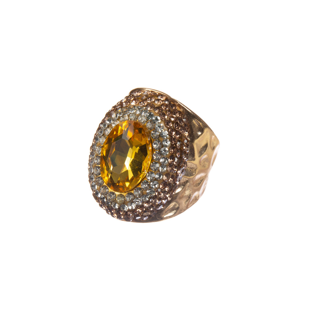 Crystal Pavé Cocktail Ring R2839