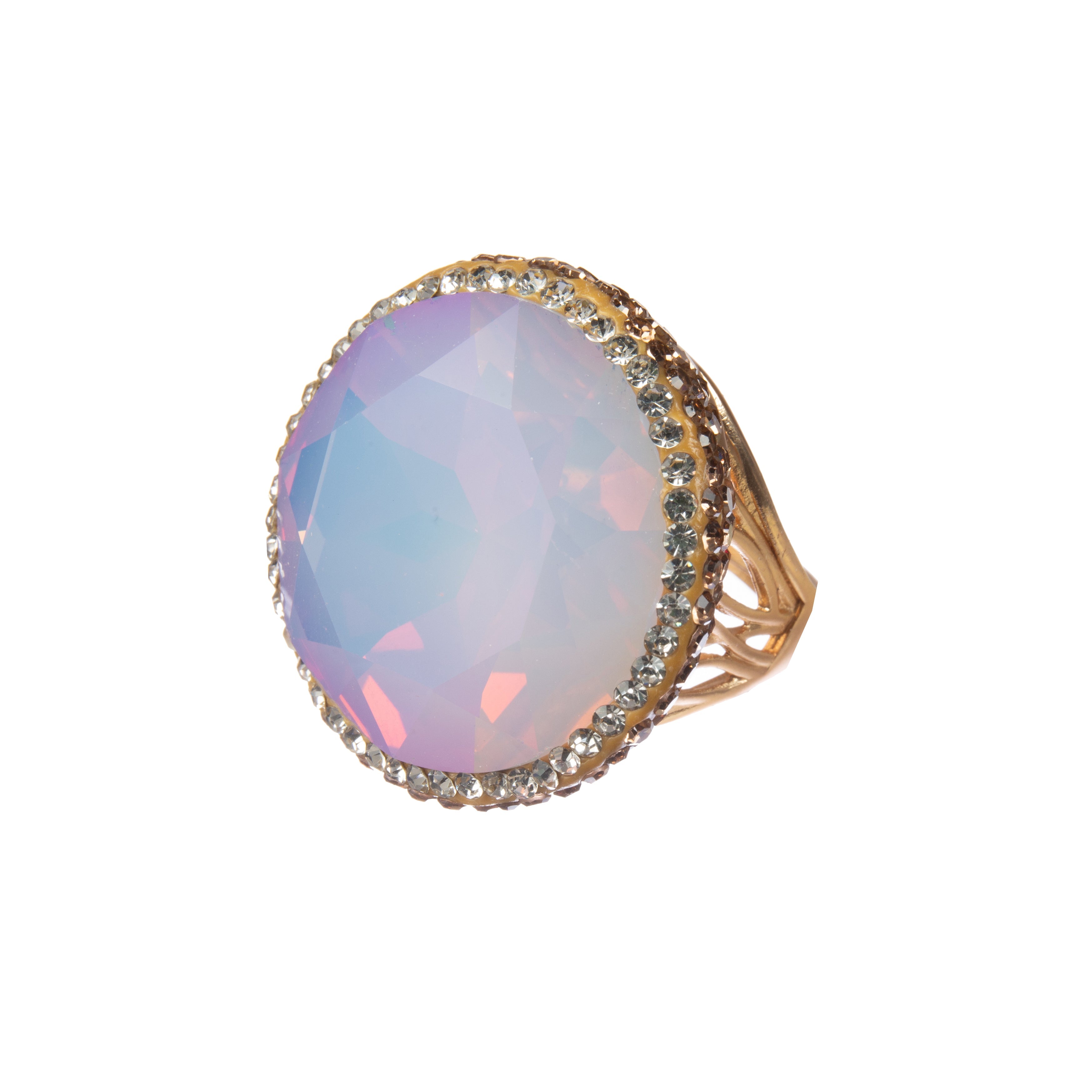 Round Crystal Pavé Cocktail Ring R2849