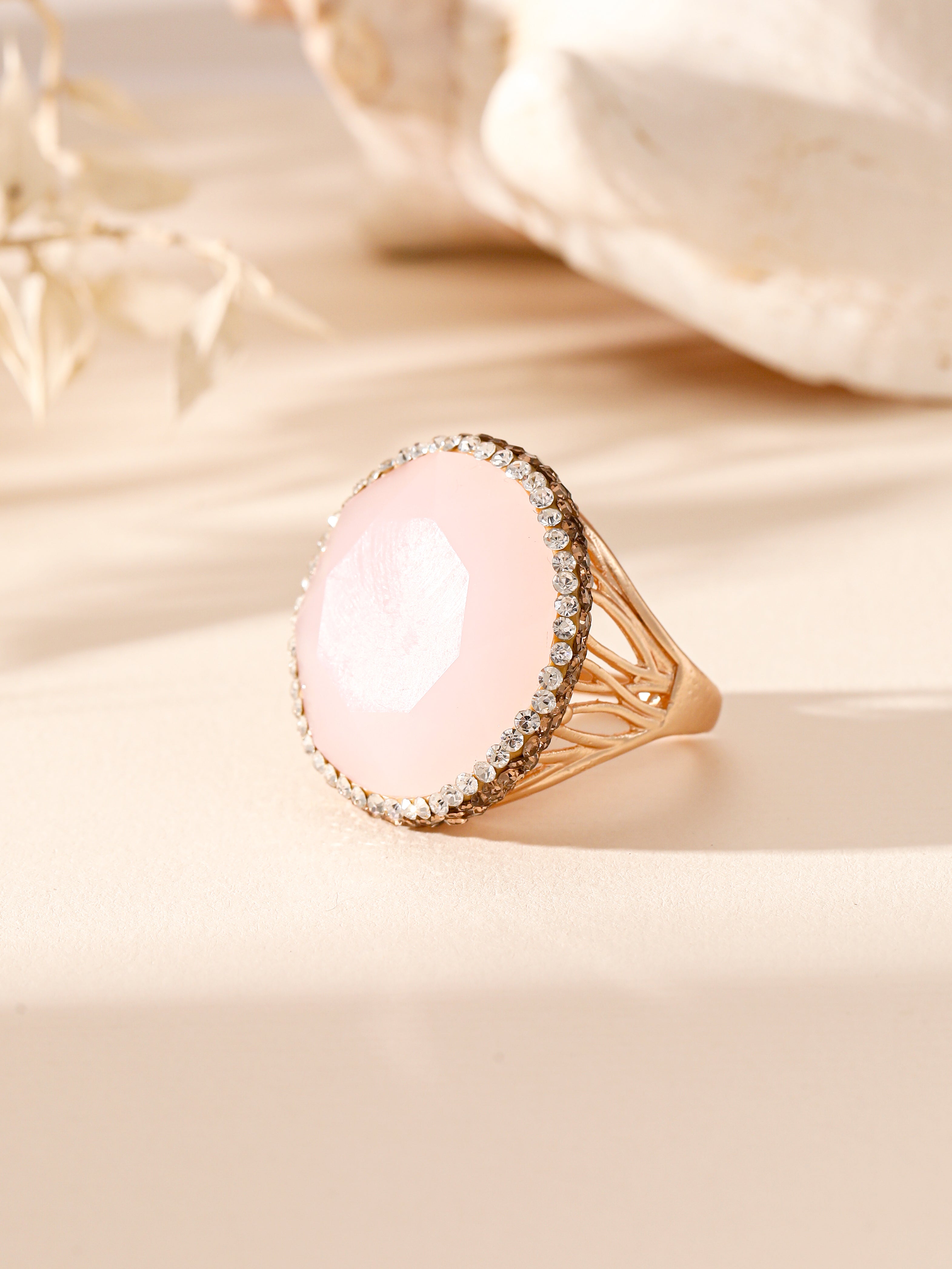 Round Crystal Pavé Cocktail Ring R2849