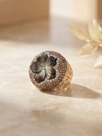 Shell Pavé Cocktail Ring R2851 - Gold