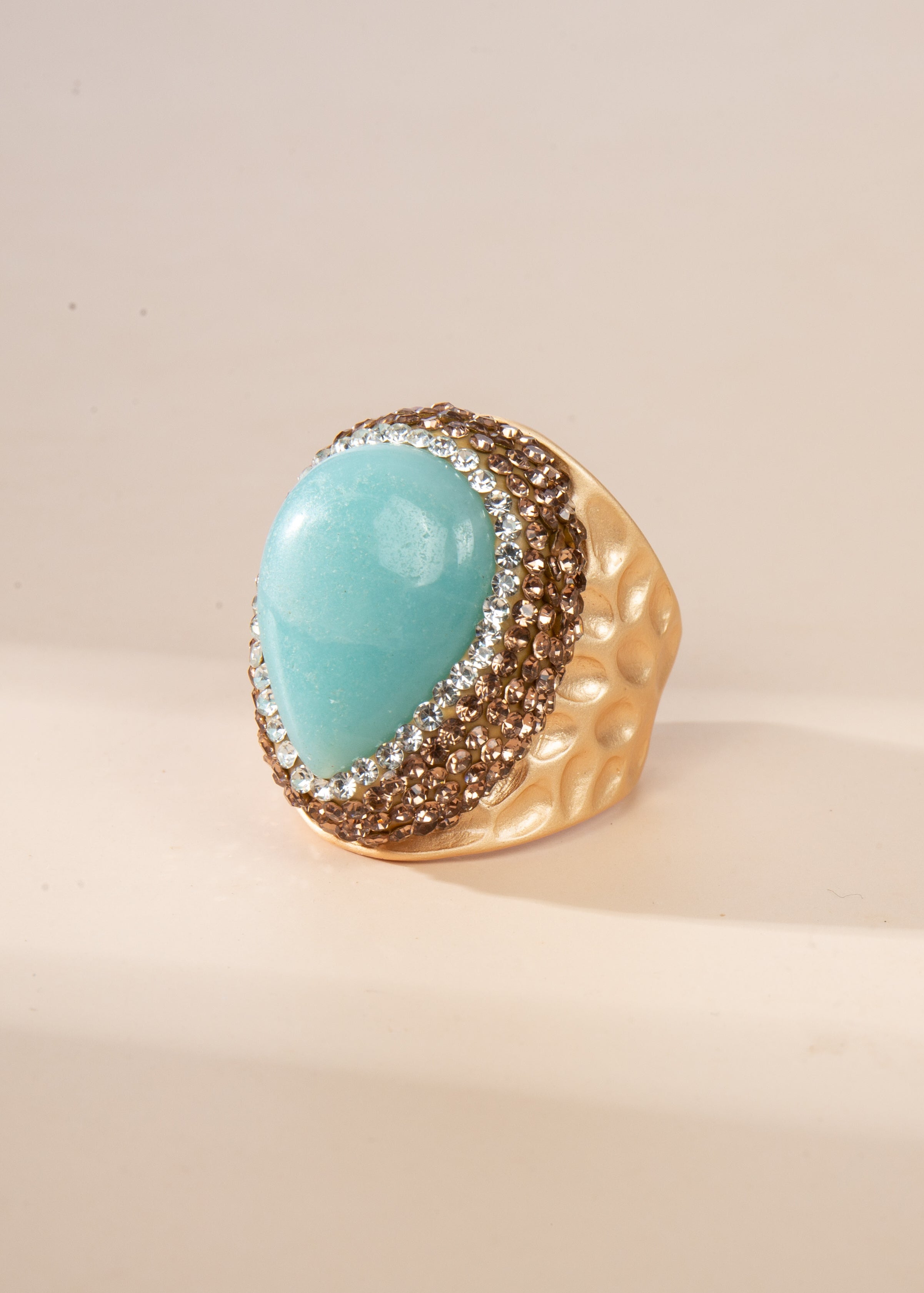 Amazon Stone Pavé Cocktail Ring R2854