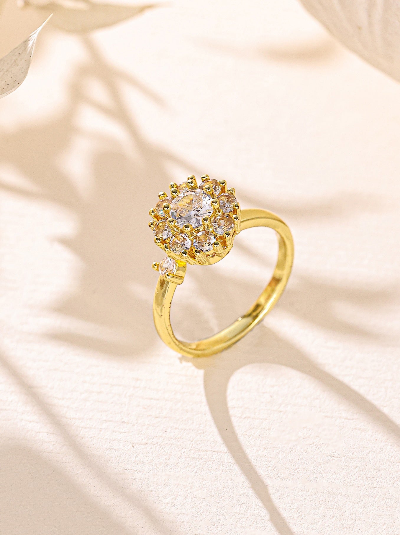 Flower Cubic Zirconia Ring R2858