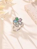 Flower Cubic Zirconia Ring R2875