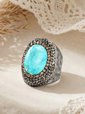 Composed Turquoise Pavé Cocktail Ring R2879