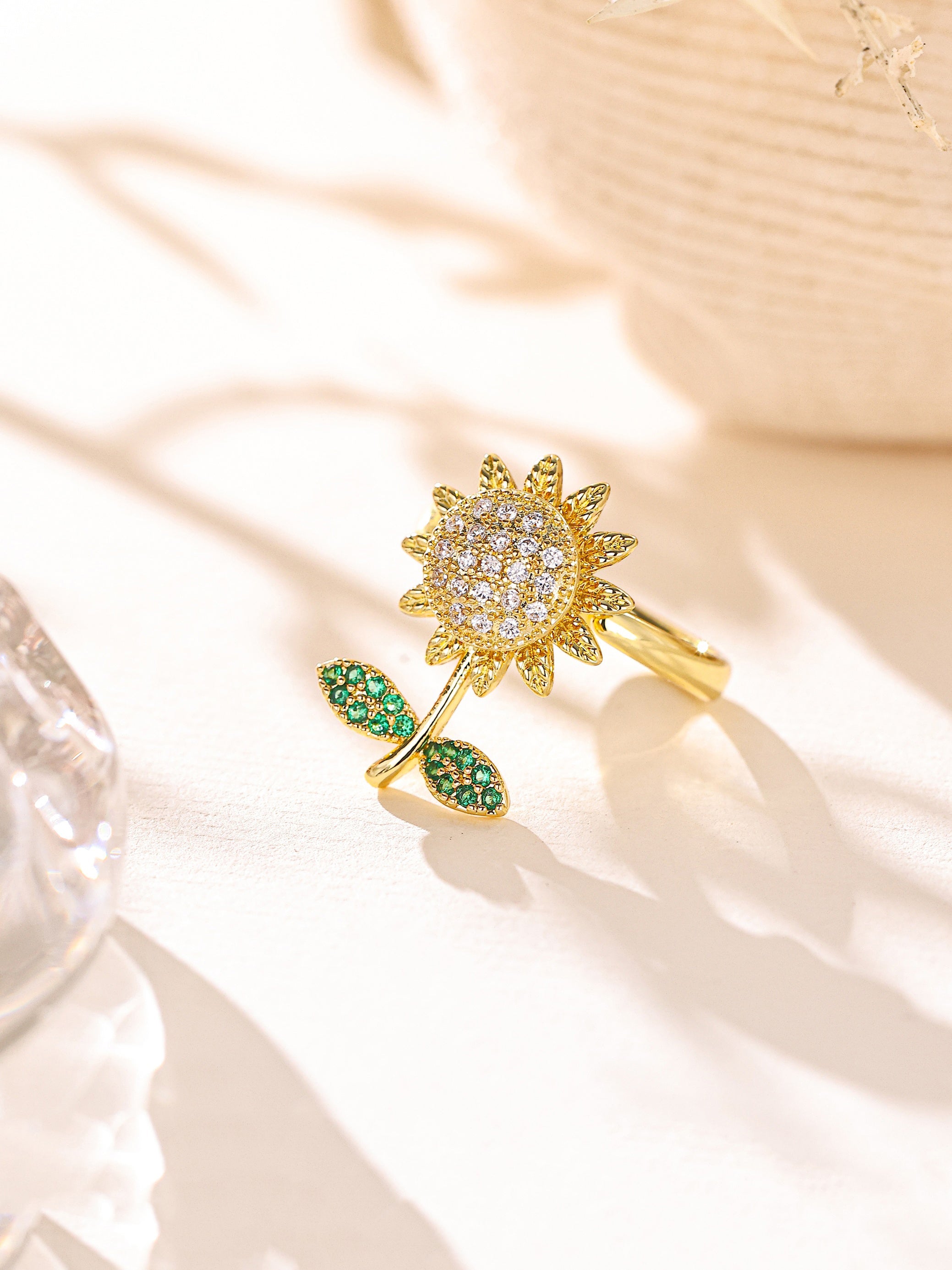 Flower Cubic Zirconia Ring R2881