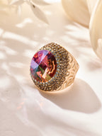 Crystal Pav¨¦ Cocktail Ring R2893