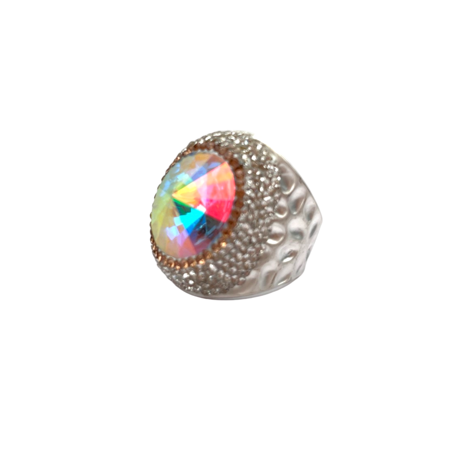 Crystal Pav¨¦ Cocktail Ring R2893