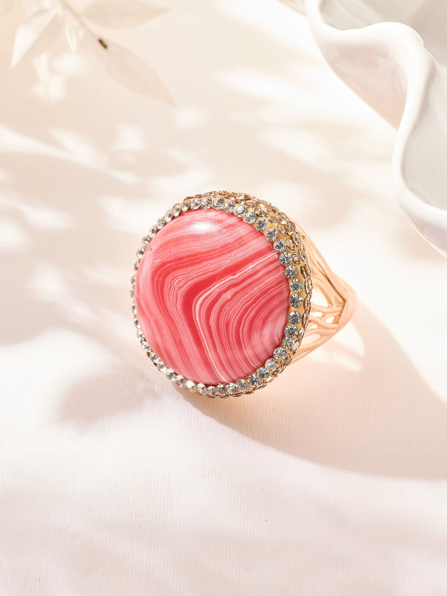Mixed-Stone Pavé Cocktail Ring R2894