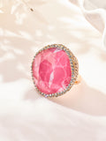 Crystal Pavé Cocktail Ring R2901-Gold