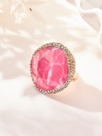 Crystal Pavé Cocktail Ring R2901-Gold