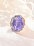 Crystal Pavé Cocktail Ring R2901-Gold
