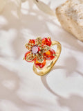 Flower Cubic Zirconia Ring R2917