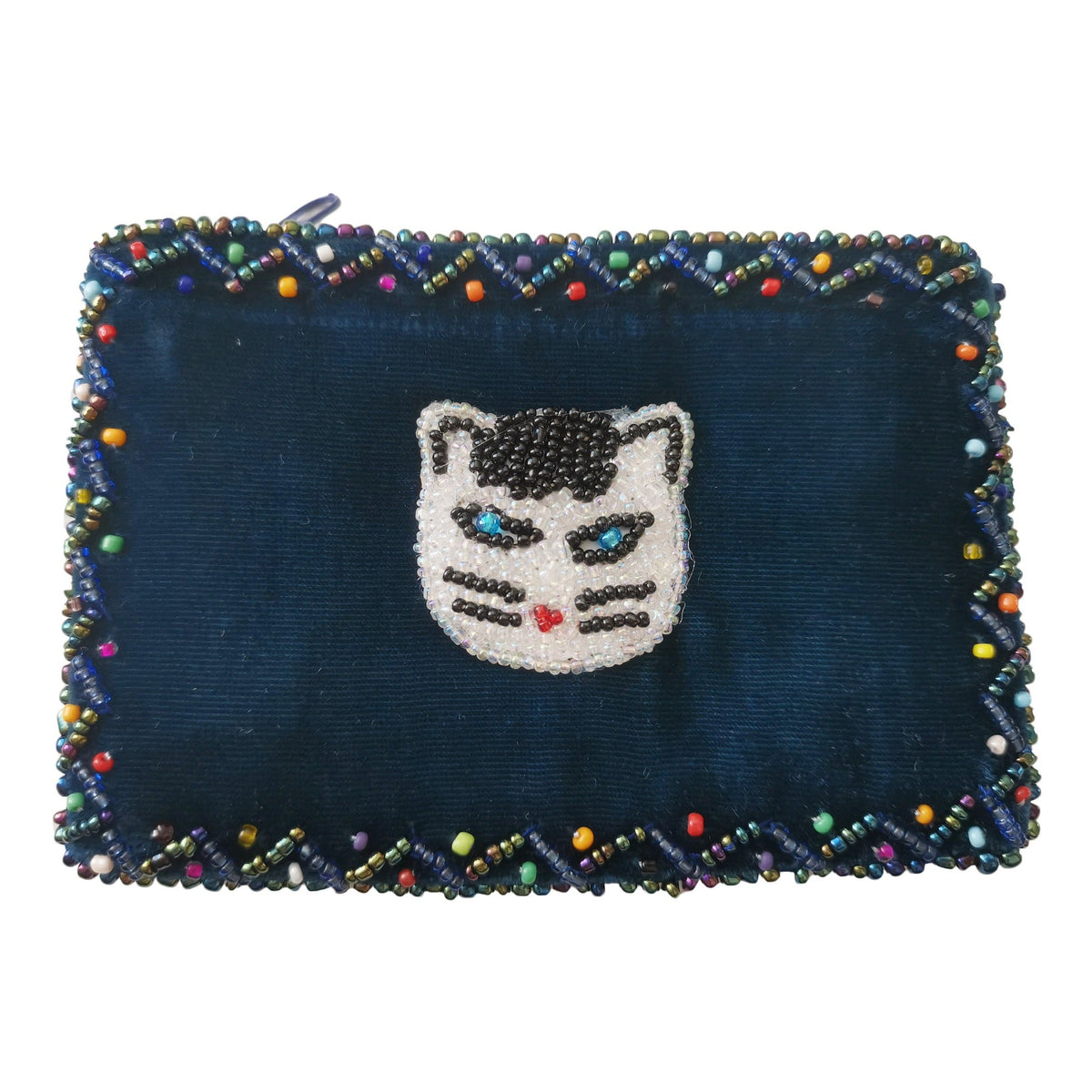 Cat Rectangle Velvet Coin Purse V0701