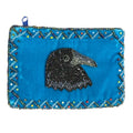 Crow Rectangle Velvet Coin Purse V0701